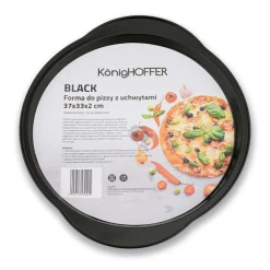 Blaszka do pizzy z uchwytami Konighoffer Black 37 x 33 cm