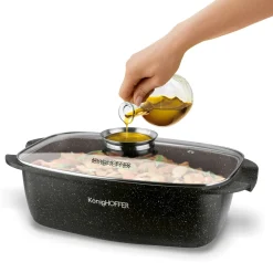 Brytfanna aluminiowa z aromatyzerem Konighoffer Pollo 5,5 l prostokątna