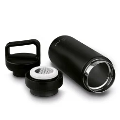 Butelka termiczna z sitkiem Starke Pro Lazaro 400 ml czarna
