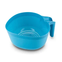 Cedzak durszlak kuchenny z rączką Great Plastic 26 x 22,5 x 11,5 cm niebieski