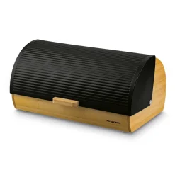 Chlebak bambusowy Konighoffer Nero 39 x 25,5 x 19 cm czarny