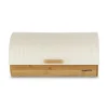 Chlebak drewniany Konighoffer Geometric 36 x 25 x 17 cm beżowy