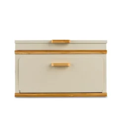 Chlebak stalowy dwupoziomowy Konighoffer Artesano 38 x 18 x 23 cm kremowy