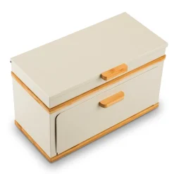 Chlebak stalowy dwupoziomowy Konighoffer Artesano 38 x 18 x 23 cm kremowy