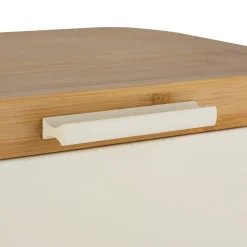 Chlebak stalowy Konighoffer Capri 30,5 x 18 x 14 cm kremowy