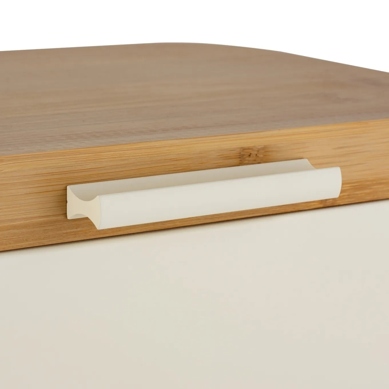 Chlebak stalowy Konighoffer Capri 30,5 x 18 x 14 cm kremowy