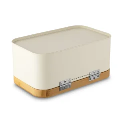 Chlebak stalowy Konighoffer Capri 30,5 x 18 x 14 cm kremowy