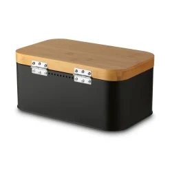 Chlebak stalowy Konighoffer Capri 30,5 x 18 x 14 cm czarny