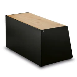 Chlebak stalowy Tadar Skandi Wood 20,5 x 35,5 x 21,5 cm czarny
