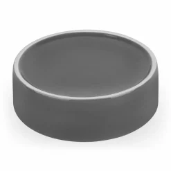 Cukiernica porcelanowa z pokrywką i łyżeczką Konighoffer 14,5 x 5 cm szara
