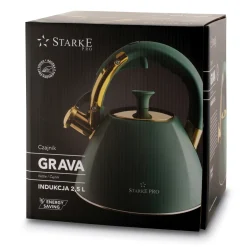 Czajnik na gaz i indukcję Starke Pro Grava II Green 2,5 l zielony