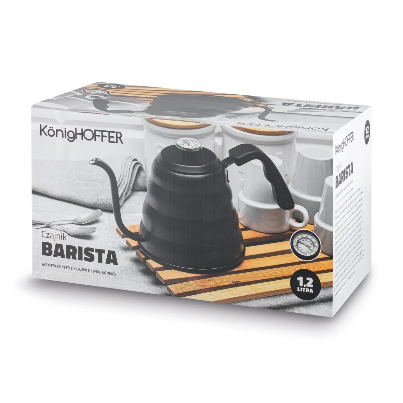 Czajnik z termometrem Konighoffer Barista 1,2 l czarny