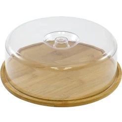 Deska bambusowa z kloszem Tadar 28 cm okrągła
