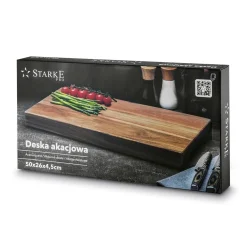 Deska do krojenia i serwowania akacjowa XXL Premium Starke Pro 50 x 26 x 4,5 cm