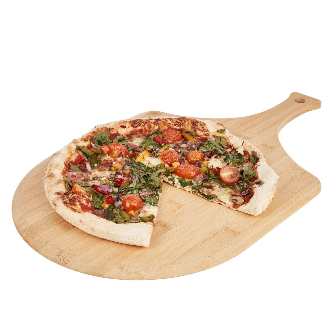 Deska do pizzy bambusowa z rączką Tadar 58,5 x 35 x 1,2 cm duża