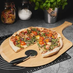 Deska do pizzy bambusowa z rączką Tadar 58,5 x 35 x 1,2 cm duża