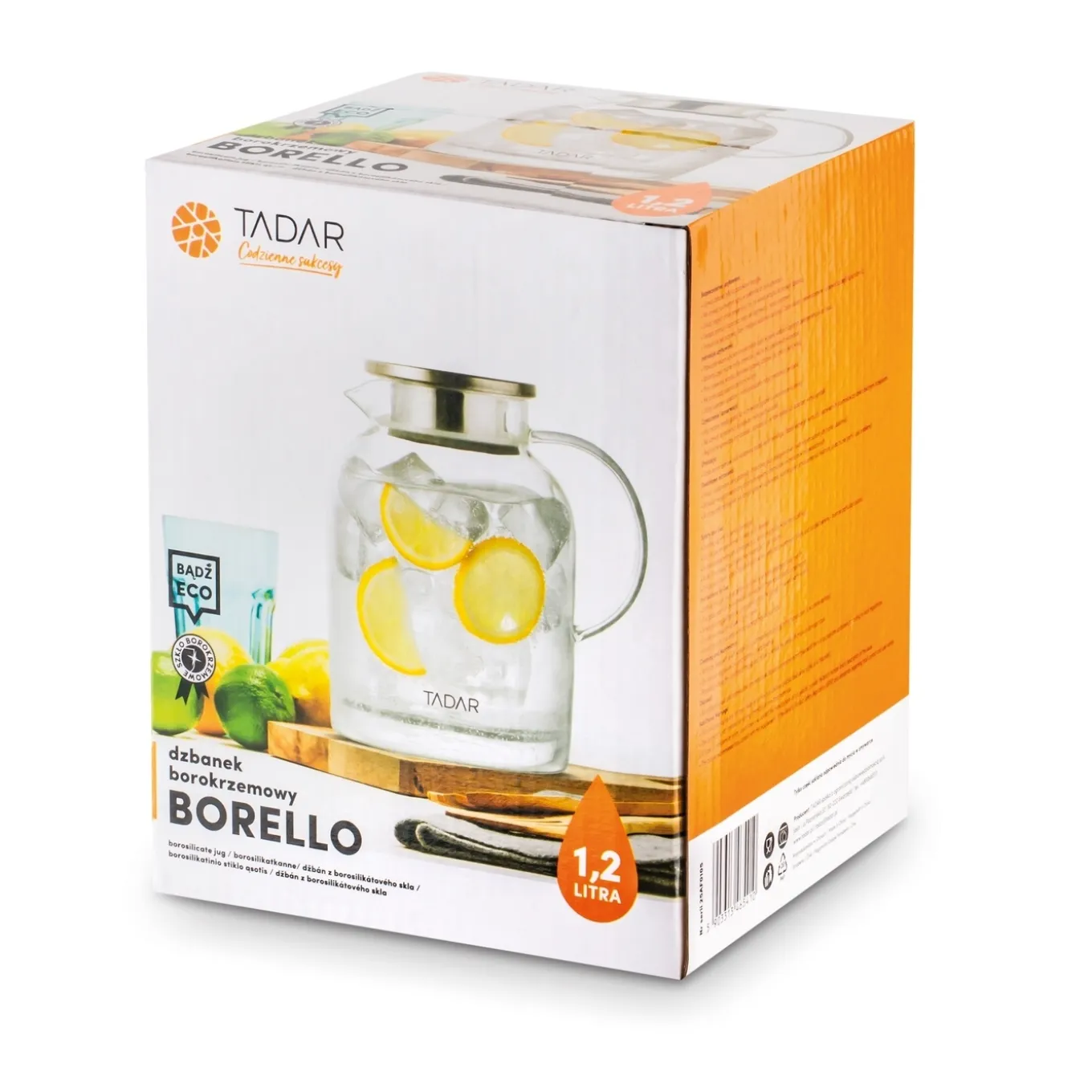 Dzbanek do herbaty borokrzemowy Tadar Borello 1,2 l