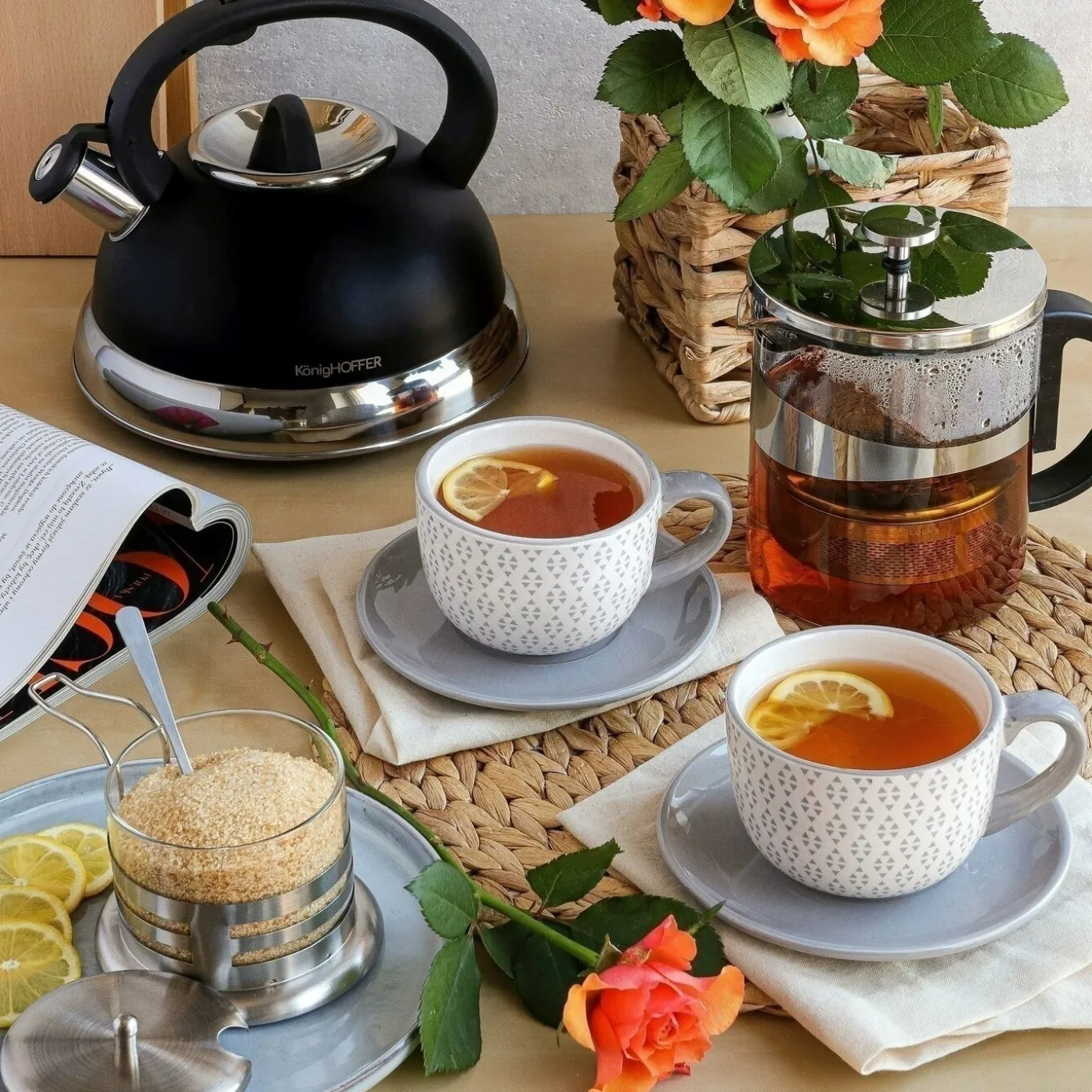 Dzbanek do herbaty z zaparzaczem Konighoffer Saphir 1,2 l