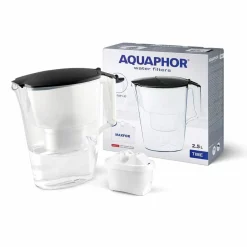 Dzbanek filtrujący Aquaphor Time 2,5 l z wkładem filtrującym B25 Maxfor czarny
