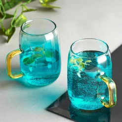 Dzbanek szklany Starke Pro Arube 1,5 l i 2 szklanki 300 ml zielone
