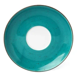 Filiżanka do kawy porcelanowa ze spodkiem Lubiana Boss 350 ml morski