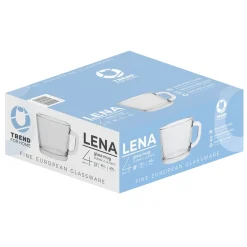 Filiżanki do kawy i herbaty szklane Trend Glass Jumbo Lena 475 ml 4 sztuki