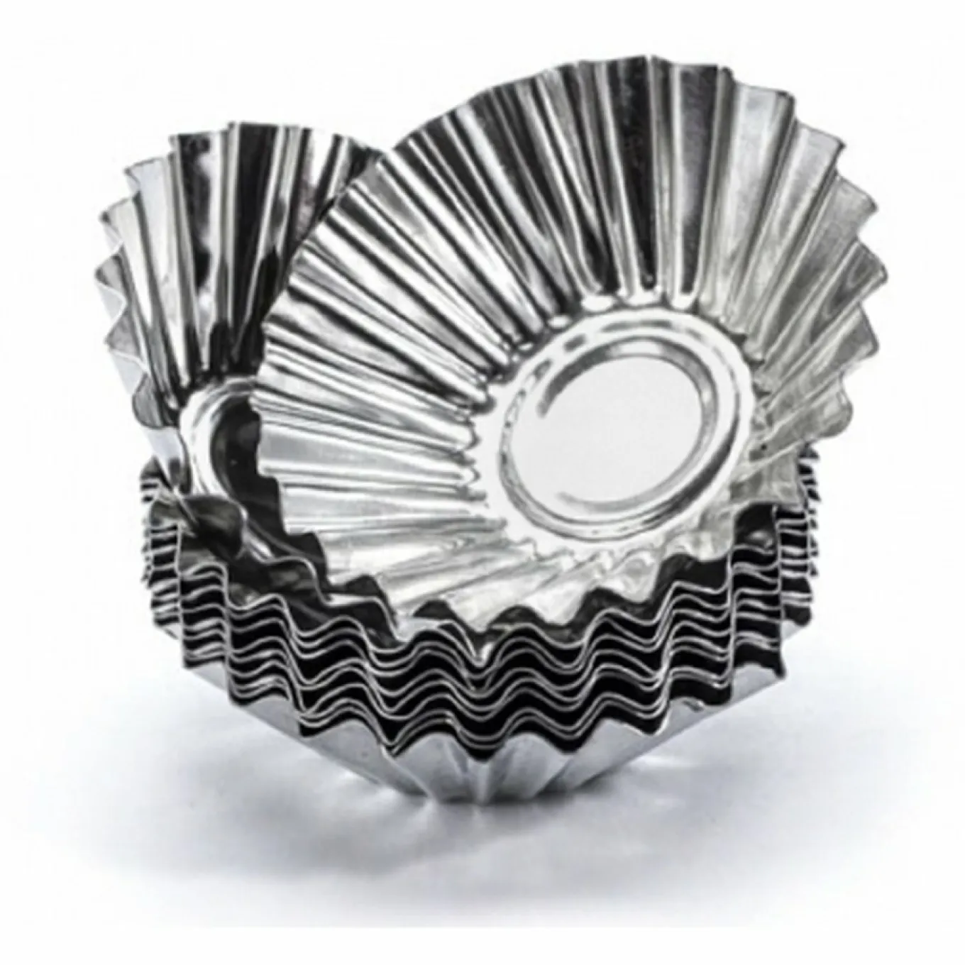Foremki do babeczek metalowe Spinwar 6,5 cm 10 szt. ocynowane