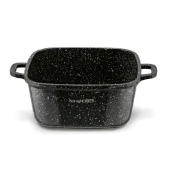 Garnek ceramiczny Konighoffer Kingstone 20 cm kwadratowy z aromatyzerem i 2 nakładki