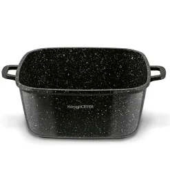 Garnek ceramiczny Konighoffer Kingstone 24 cm kwadratowy z aromatyzerem i 2 nakładki