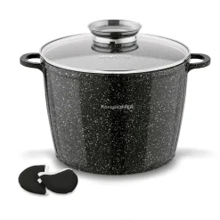 Garnek ceramiczny wysoki Konighoffer Kingstone 6,85 l okrągły z aromatyzerem i 2 nakładki