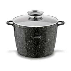 Garnek ceramiczny wysoki Konighoffer Kingstone 6,85 l okrągły z aromatyzerem i 2 nakładki