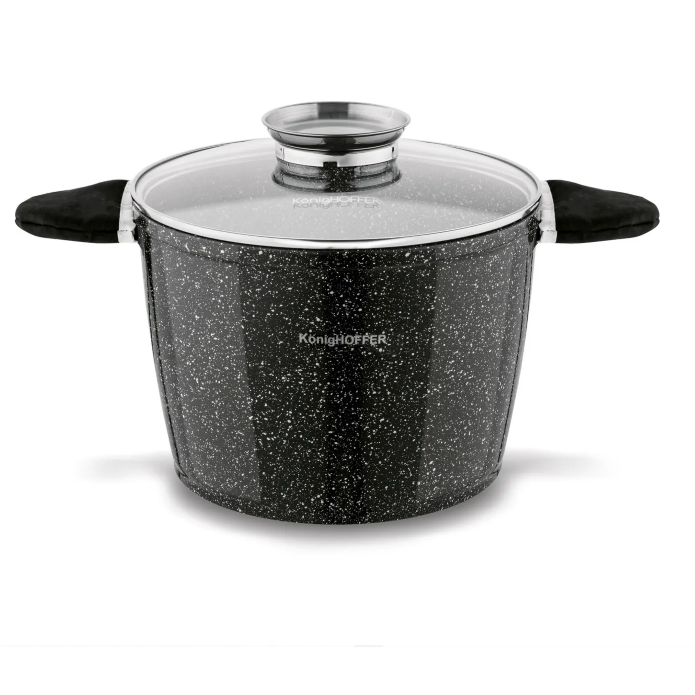 Garnek ceramiczny wysoki Konighoffer Kingstone 6,85 l okrągły z aromatyzerem i 2 nakładki