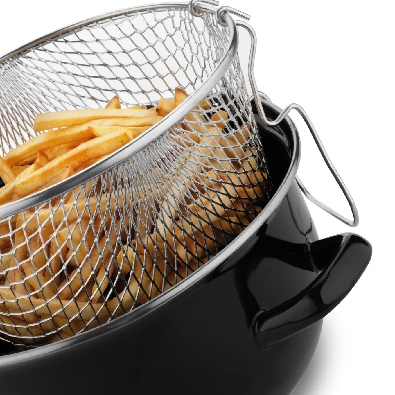 Garnek emaliowany do frytek z sitkiem i pokrywką Tadar 3,2 l