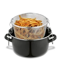 Garnek emaliowany do frytek z sitkiem i pokrywką Tadar 3,2 l