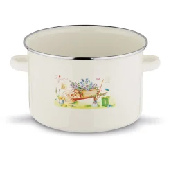 Garnek emaliowany z pokrywką retro Tadar Garden 2,3 l