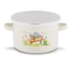 Garnek emaliowany z pokrywką retro Tadar Garden 1,2 l