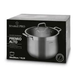 Garnek gastronomiczny z pokrywką Starke Pro Premio Alto II 10,5 l