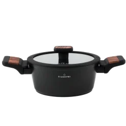 Garnek na indukcję non-stick z pokrywką Starke Pro Archie Wooden 1,6 l