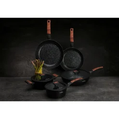 Garnek na indukcję non-stick z pokrywką Starke Pro Archie Wooden 1,6 l