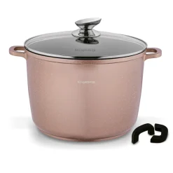 Garnek na indukcję wysoki Konighoffer Pollo Rose Gold 10 l i 2 nakładki