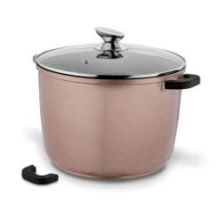 Garnek na indukcję wysoki Konighoffer Pollo Rose Gold 10 l i 2 nakładki