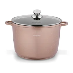 Garnek na indukcję wysoki Konighoffer Pollo Rose Gold 10 l i 2 nakładki