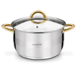 Garnek na indukcję ze stali nierdzewnej Konighoffer Faro Gold 9,2 l