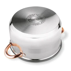 Garnek na indukcję ze stali nierdzewnej Konighoffer Faro Copper 9,2 l