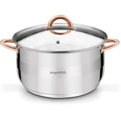 Garnek na indukcję ze stali nierdzewnej Konighoffer Faro Copper 9,2 l