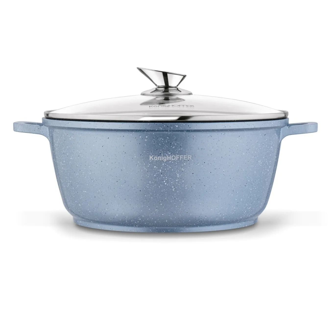 Garnek na indukcję z pokrywką Konighoffer Pollo Blue 6,3 l