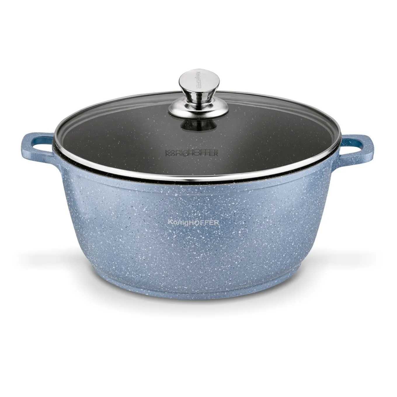 Garnek na indukcję z pokrywką Konighoffer Pollo Blue 6,3 l