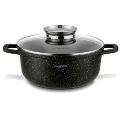 Garnek na indukcję z pokrywką Konighoffer Pollo Black 2,3 l