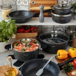 Garnek na indukcję z pokrywką Konighoffer Pollo Black 2,3 l