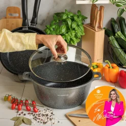 Garnek na indukcję z pokrywką Konighoffer Pollo Grey 6,3 l